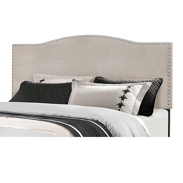 Hillsdale Furniture Full/Queen Kiley Headboard Fog: Upholstered Nailhead, Polyester Fabric, Foam Padded