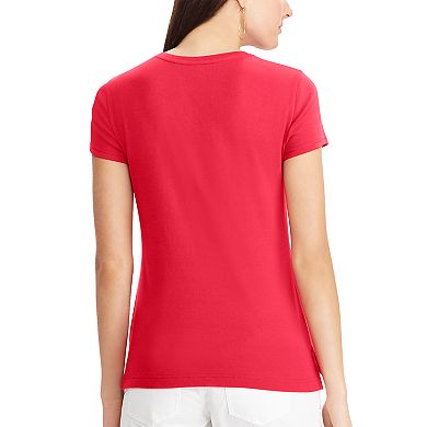 Women's Chaps Lace-Up Cotton Tee