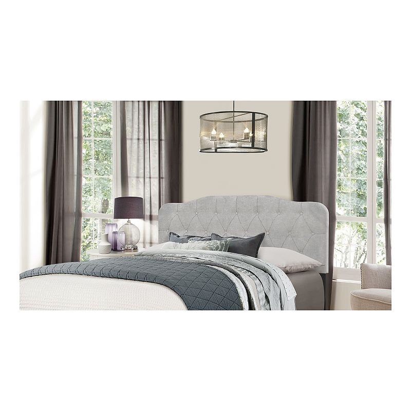 Hillsdale Furniture Nicole Button & Tuck Headboard & Frame, Grey, King