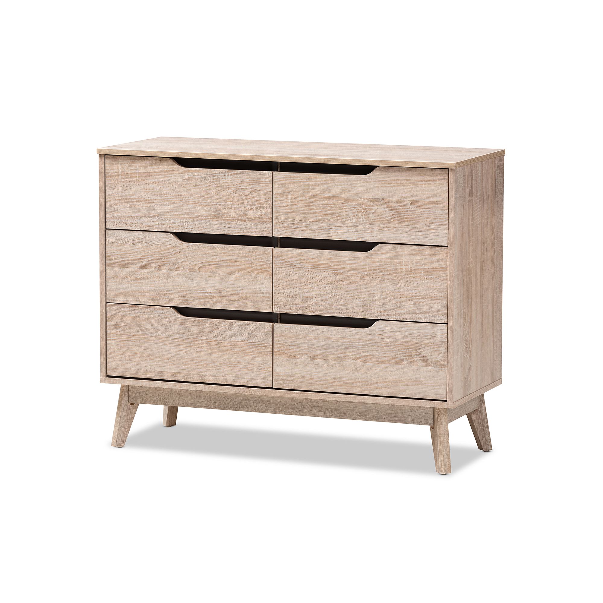 Baxton Studio Fella 6-Drawer Dresser, Brown