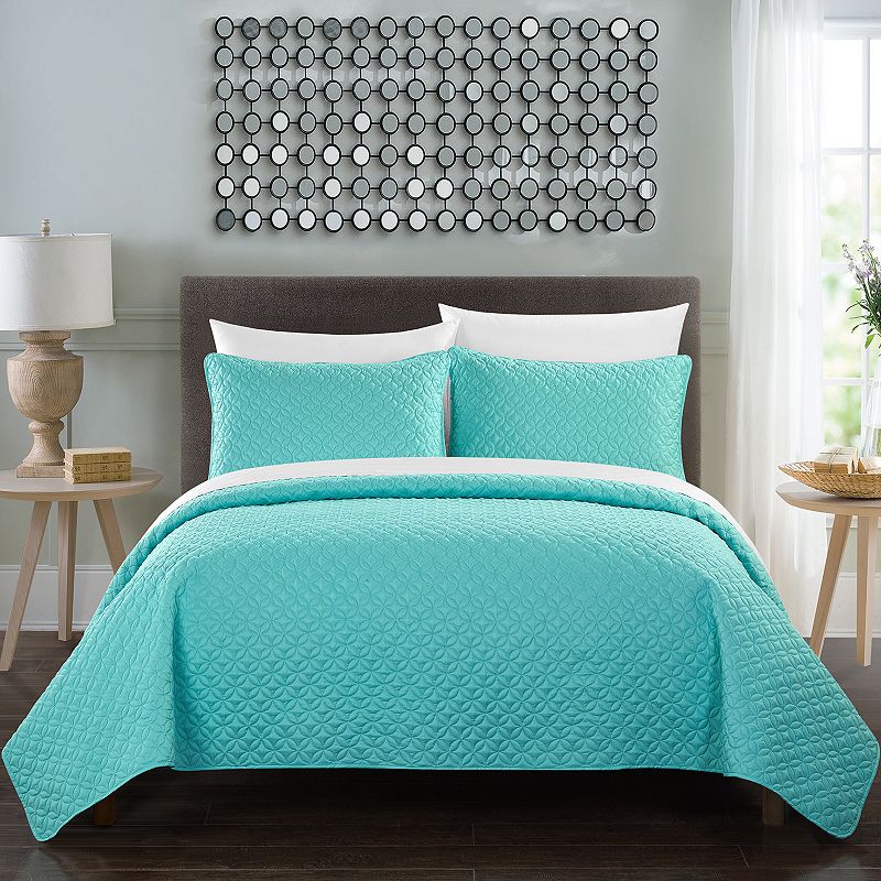 Chic Home Amandla Quilt Set, Turquoise/Blue, King