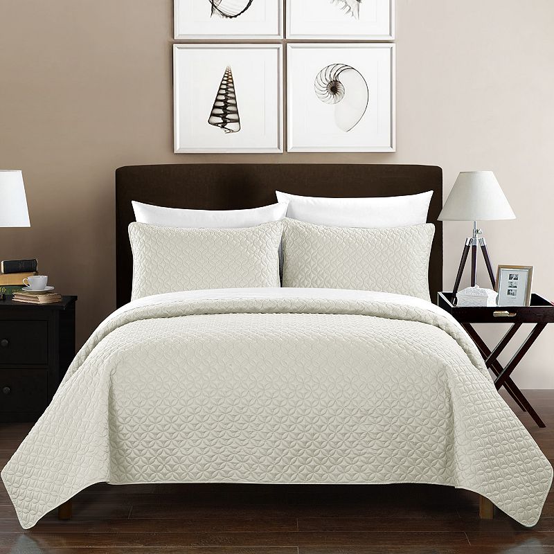 76300944 Chic Home Amandla Quilt Set, Grey, King sku 76300944