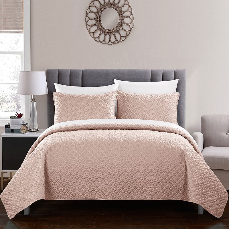 39259377 Chic Home Amandla Quilt Set, Lt Orange, King sku 39259377