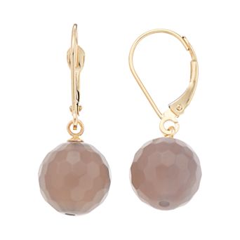 14k Gold Agate Drop Earrings