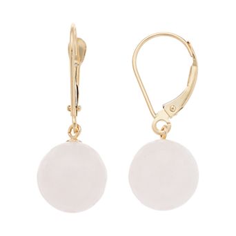 14k Gold Agate Drop Earrings