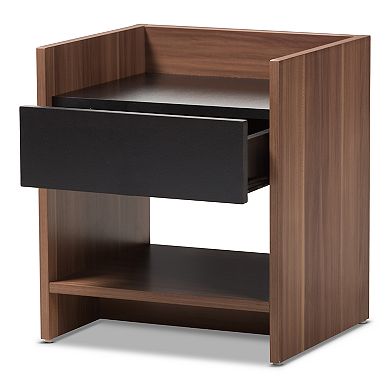 Baxton Studio Vanda 1-Drawer Nightstand