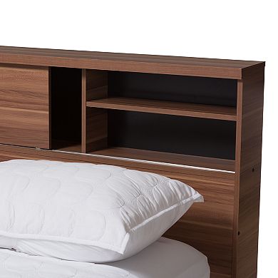 Baxton Studio Vanda 4-Shelf Queen Platform Bed