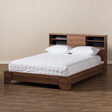 Baxton Studio Vanda 4-Shelf Queen Platform Bed