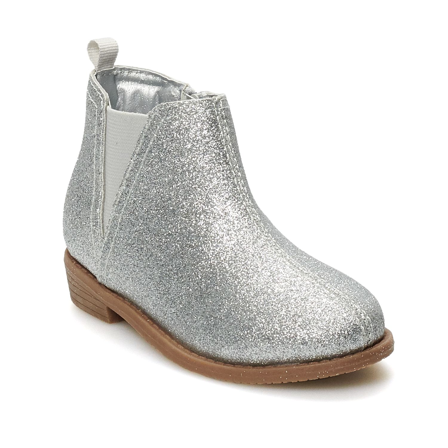 glitter ankle booties