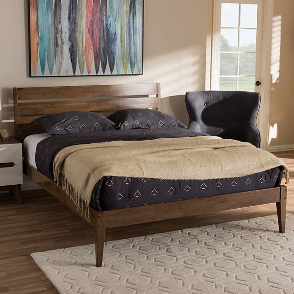 Baxton Studio Elmdon Slatted Platform Bed