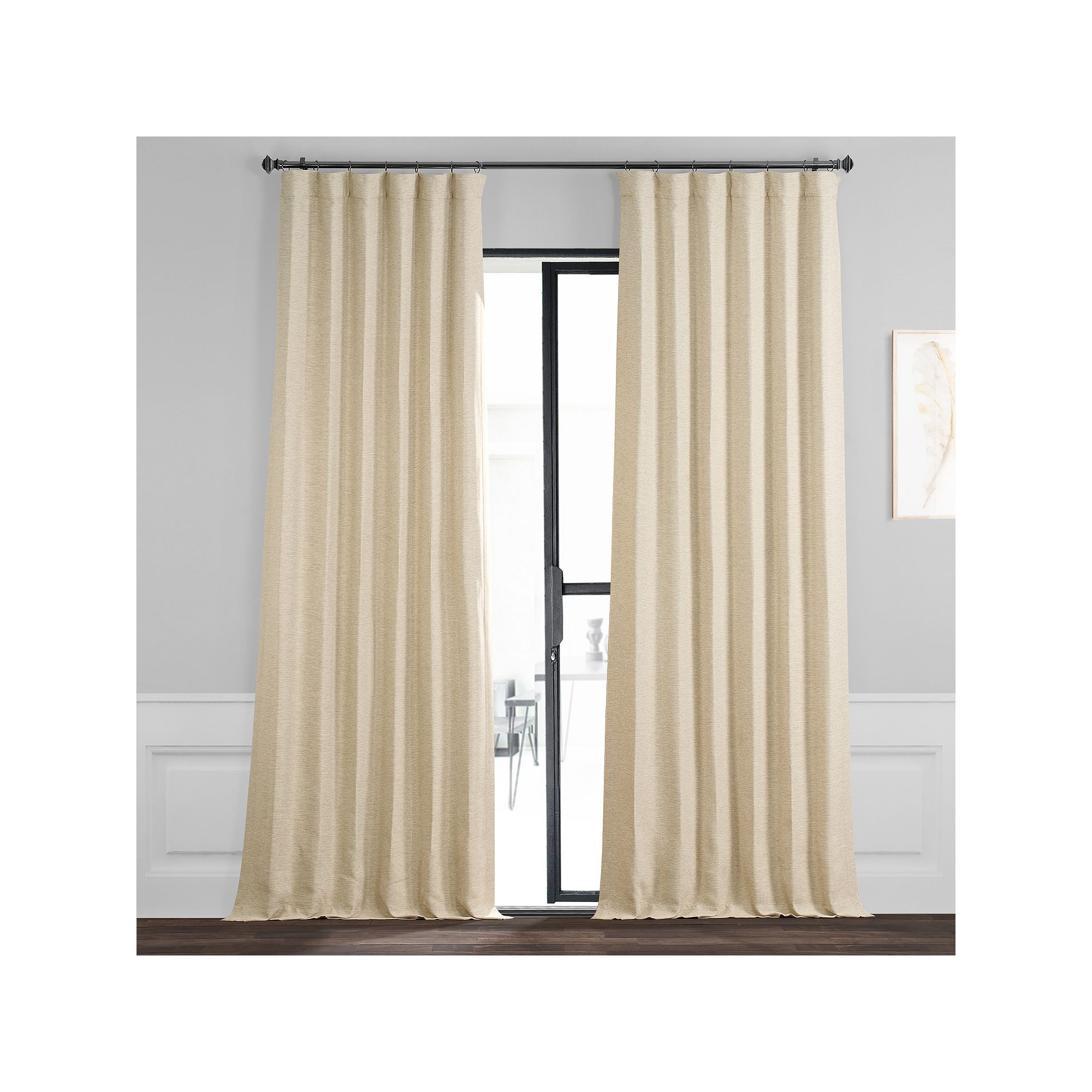 EFF Bellino Room Darkening Bedroom Window Curtain Panel, Candlelight