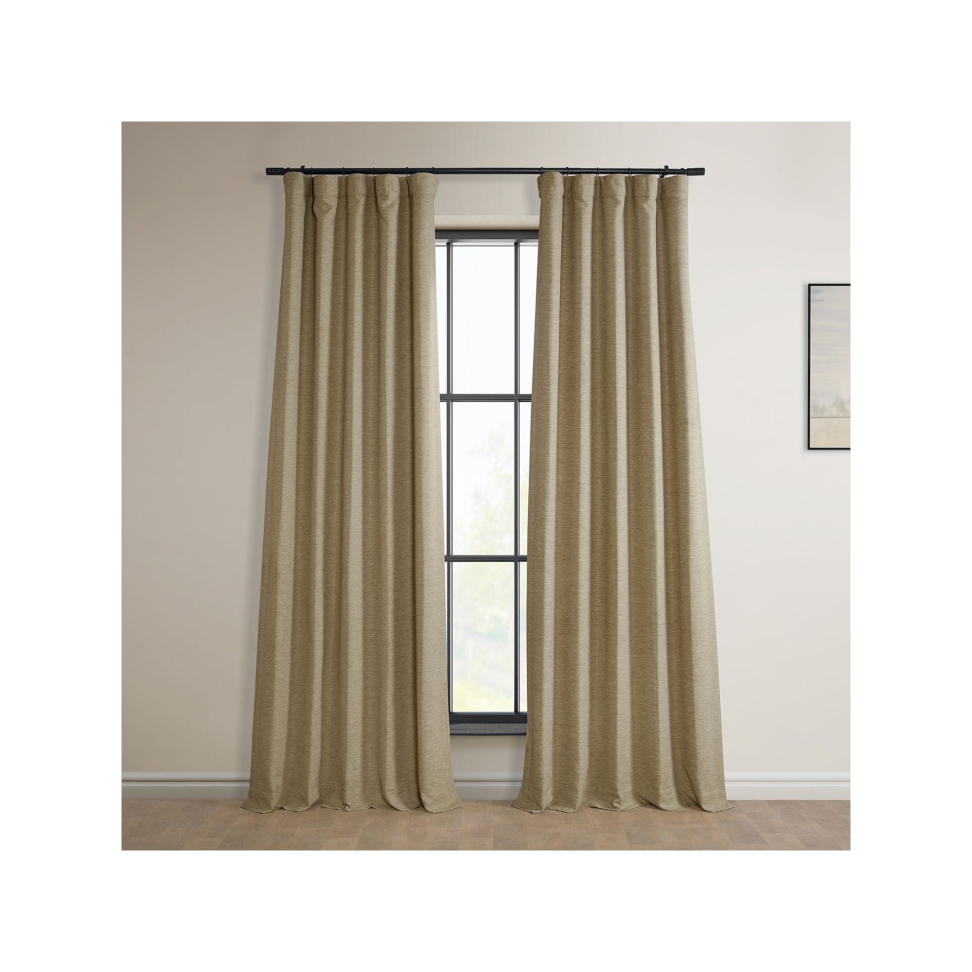 EFF Bellino Room Darkening Bedroom Window Curtain Panel, Red