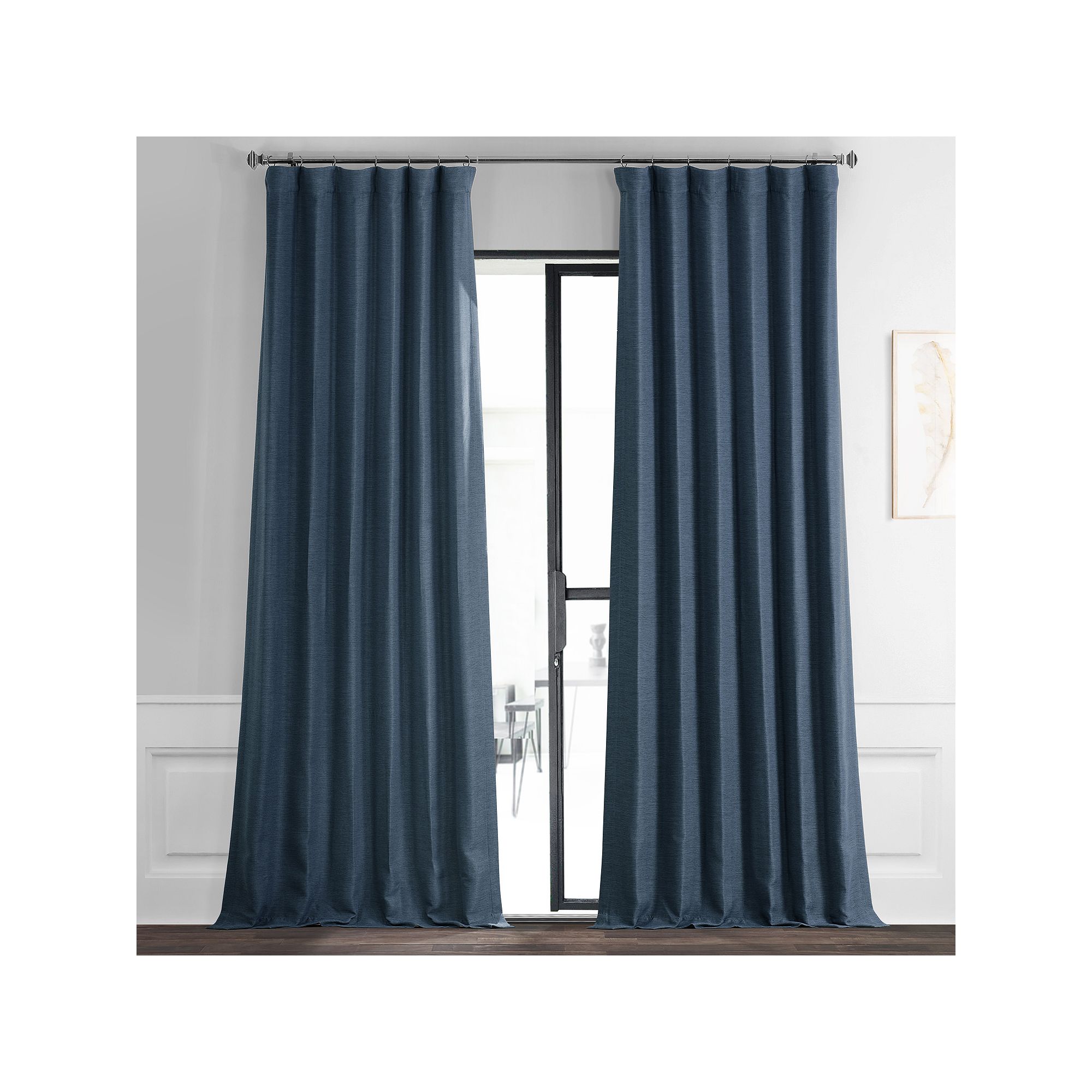 EFF Bellino Room Darkening Bedroom Window Curtain Panel, Wild Blue