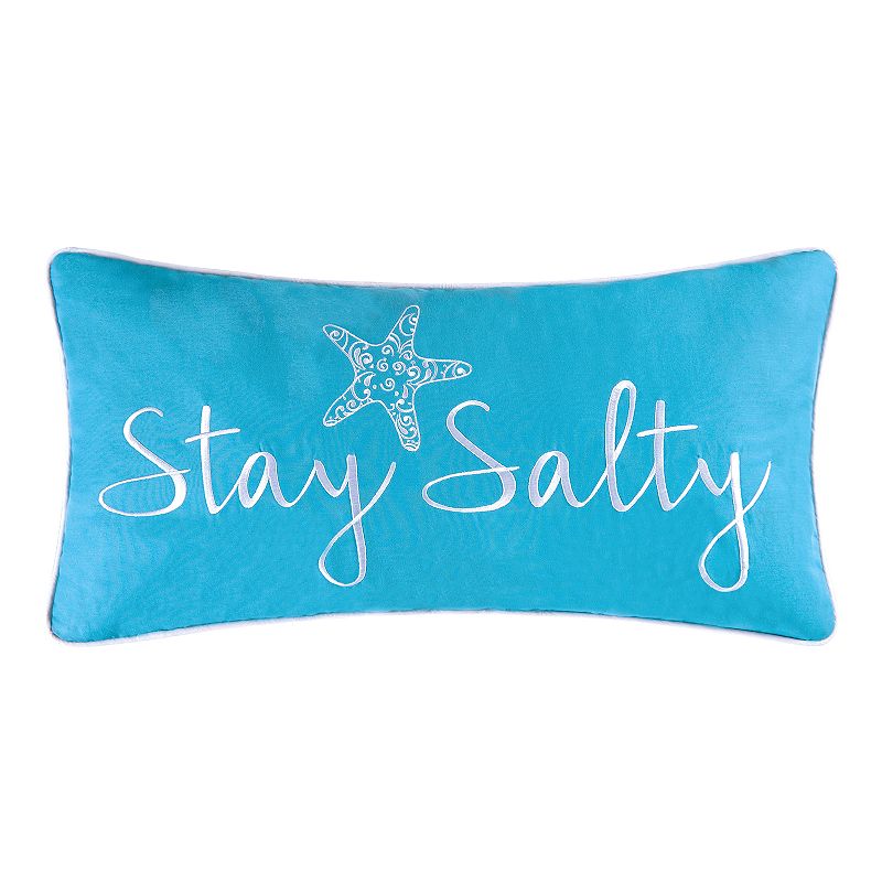 86831334 C&F Home Stay Salty Oblong Throw Pillow, Blue, Fit sku 86831334