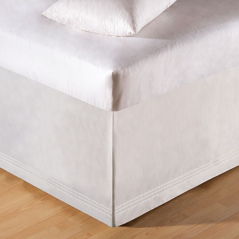C&F Home Amelia Bedskirt, White, Queen