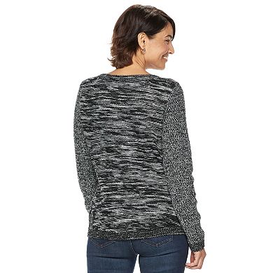 Petite Croft & Barrow® Cable-Knit Boatneck Sweater