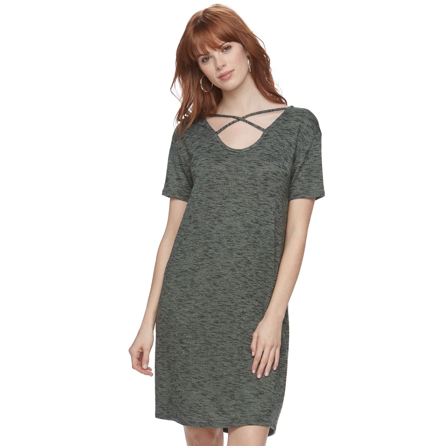 criss cross t shirt dress