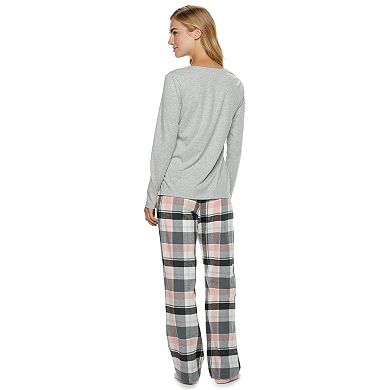 Women's Sonoma Goods For Life® 3-Piece Sleep Tee, Pants & Sock Pajama Set