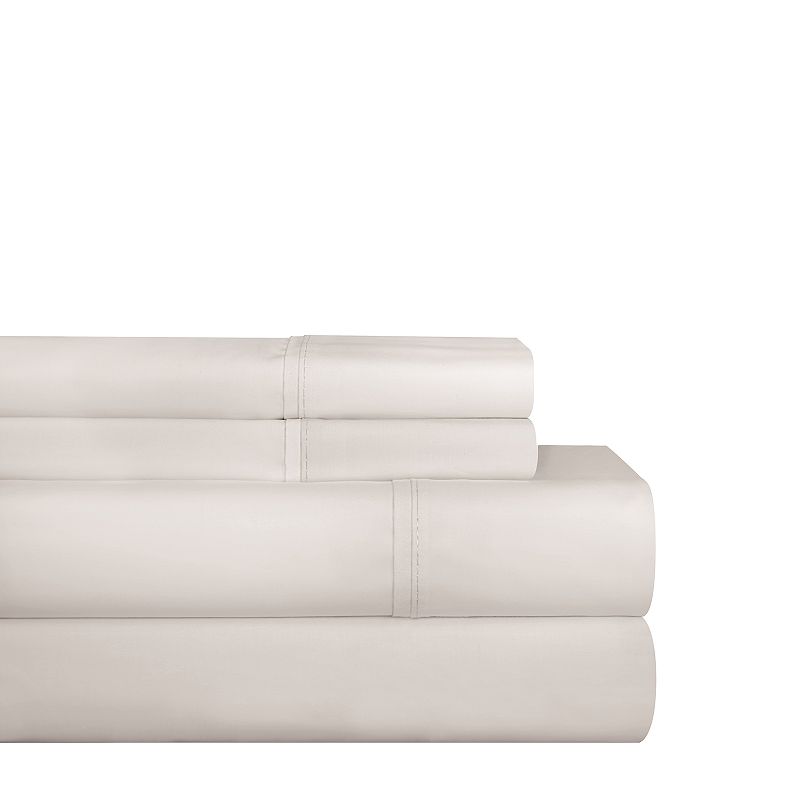 Pointehaven 200 Thread Count Percale Sheet Set, White, FULL SET