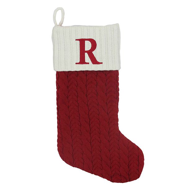 Licupiee Christmas Stocking Soft Plush Monogram Christmas Socks