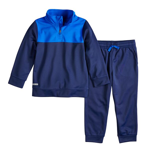 Toddler Boy Jumping Beans® Mock Neck 1/4-Zip Pullover Jacket & Jogger ...