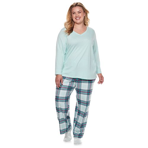 Plus Size SONOMA Goods for Life® 3-Piece Sleep Tee, Pants & Sock Pajama Set