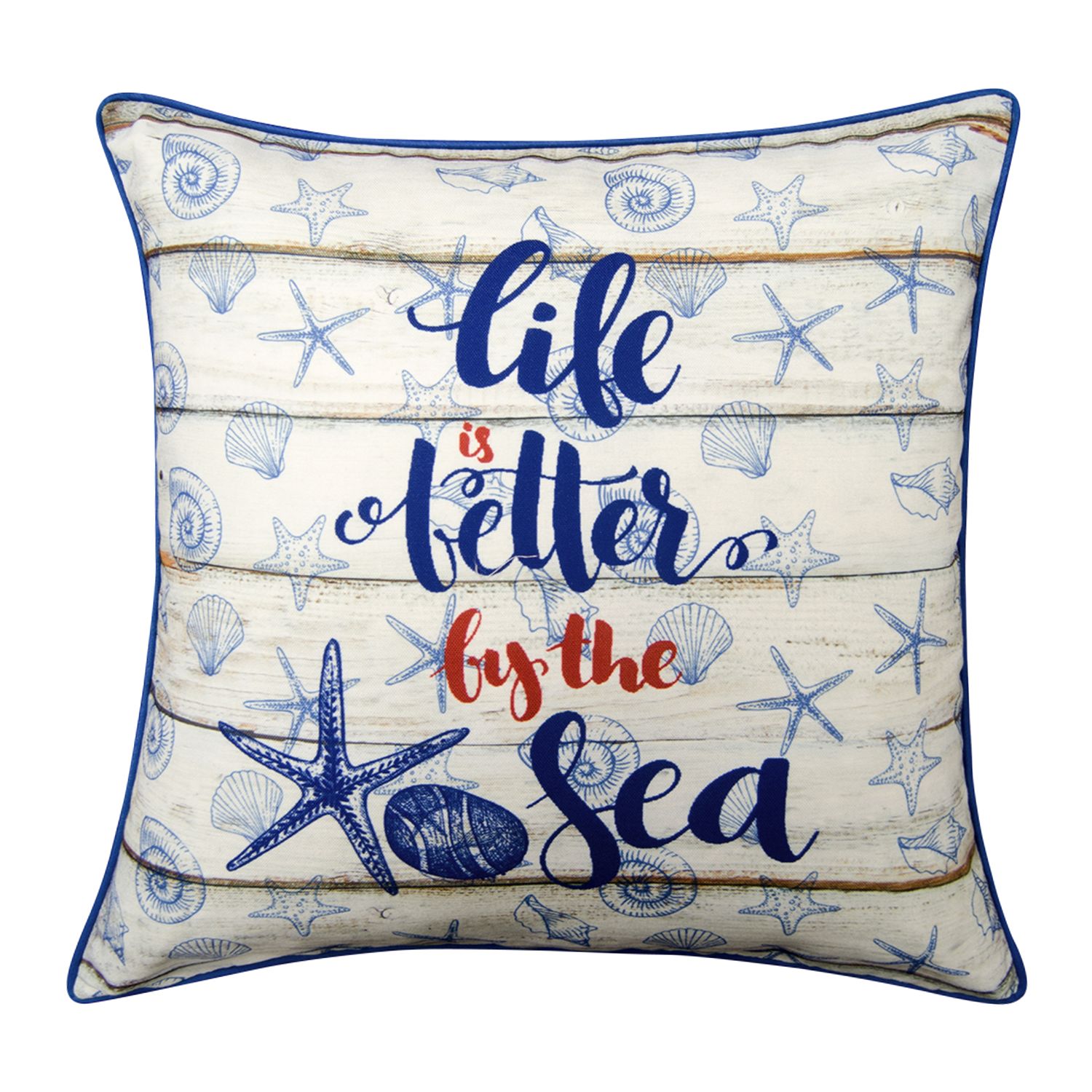 Spencer Home Decor Better By The Sea Throw Pillow
