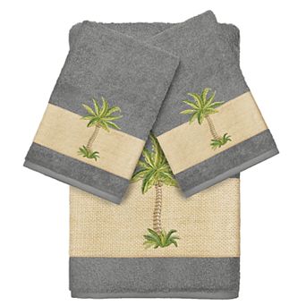 Linum Home Textiles 3 pc Colton Embellished Bath Towel Set