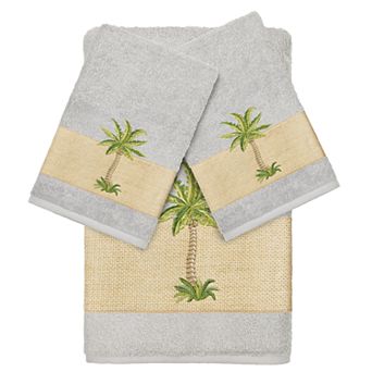 Linum Home Textiles 3 pc Colton Embellished Bath Towel Set