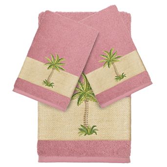 Linum Home Textiles 3 pc Colton Embellished Bath Towel Set