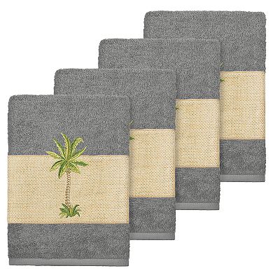 Linum Home Textiles Colton Embellished Washcloth Set