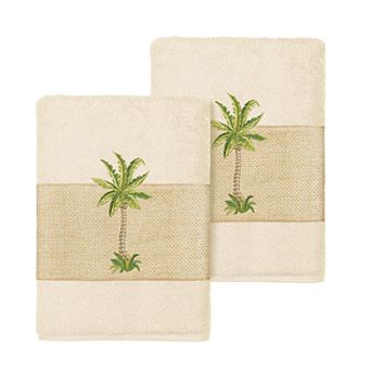 Linum Home Textiles Colton Embellished Washcloth Set
