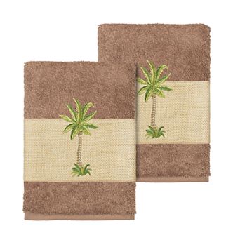 Linum Home Textiles Colton Embellished Washcloth Set