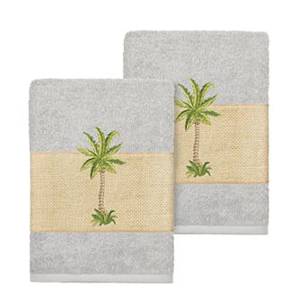 Linum Home Textiles Colton Embellished Washcloth Set