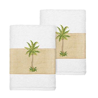 Linum Home Textiles Colton Embellished Washcloth Set