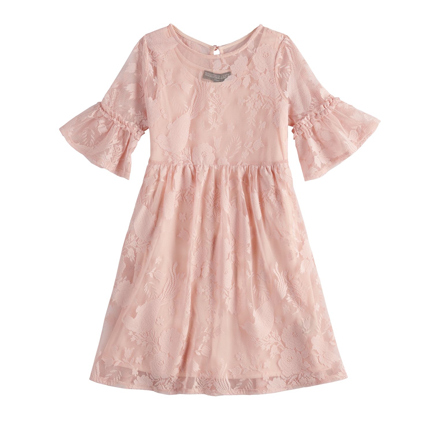 kohls three pink hearts dress