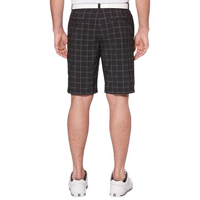 Men's Grand Slam Active Waistband Space Dyed Plaid Golf Shorts