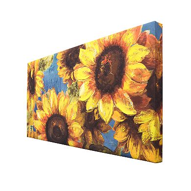 Sunburst 2 Sunflower Canvas Wall Art 