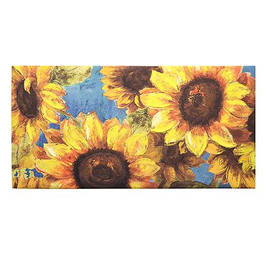 Sunburst 2 Sunflower Canvas Wall Art 