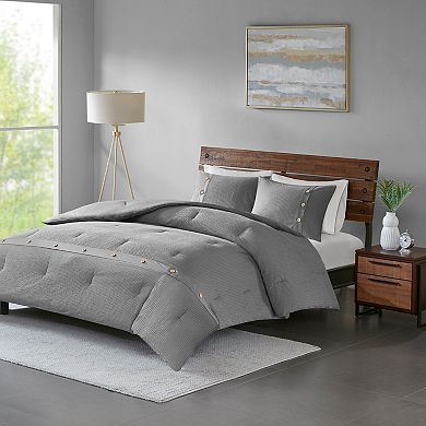 Madison Park Rianon 3-piece Cotton Waffle Weave Comforter Set