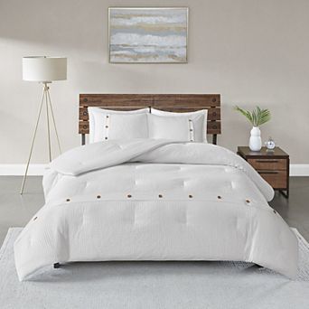 Madison Park Rianon 3 pc Waffle Weave Cotton Comforter Set