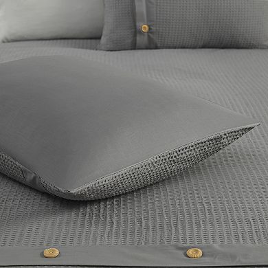 Madison Park Rianon 3-piece Cotton Waffle Weave Duvet Cover Set