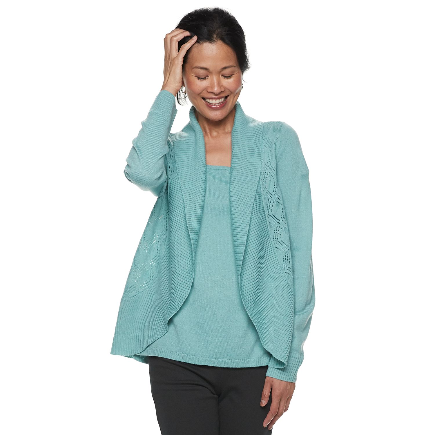 cardigan and shell sweater sets