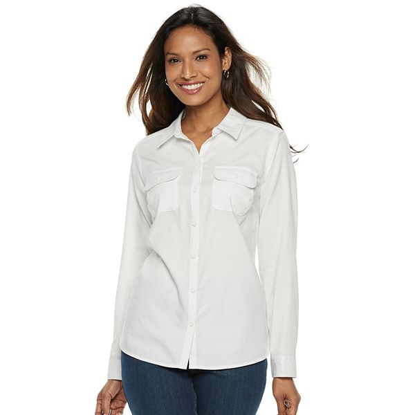 Women's Croft & Barrow® Classic Soft Shirt