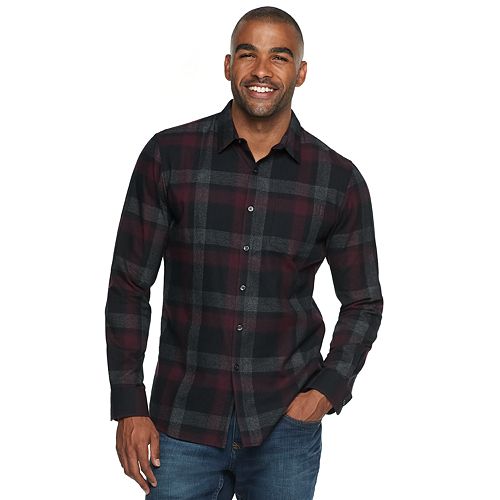 Men's Marc Anthony Slim-Fit Soft Touch Flannel Button-Down Shirt