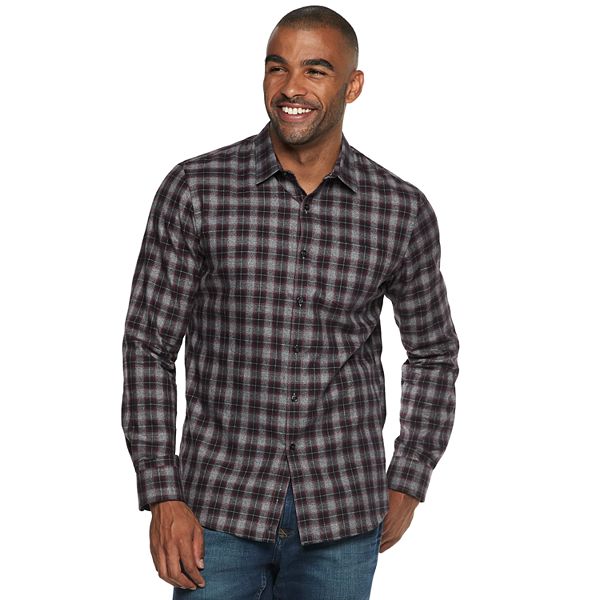 Men's Marc Anthony Slim-Fit Soft Touch Flannel Button-Down Shirt