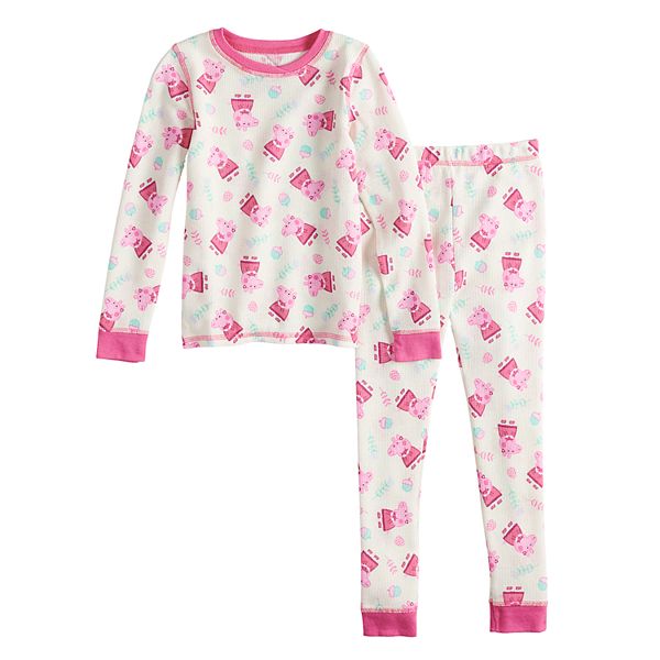 Toddler Girl Cuddl Duds Peppa Pig Thermal Top & Bottoms Set