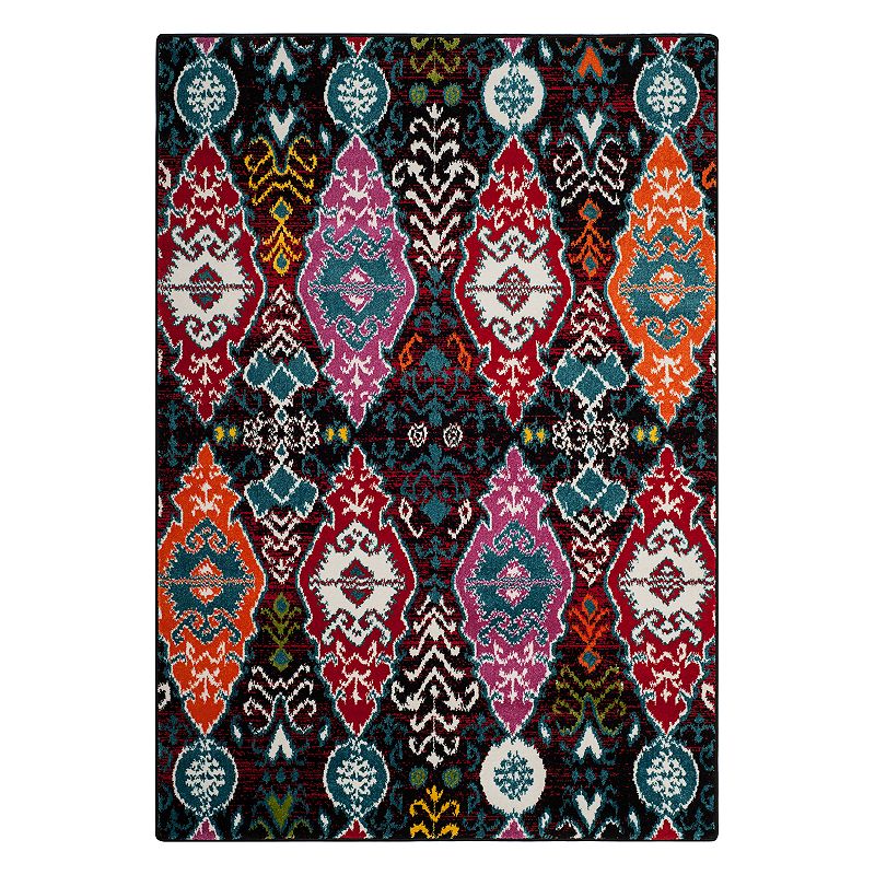 Safavieh Hakan Colorful Contemporary Rug, Black, 6X9 Ft