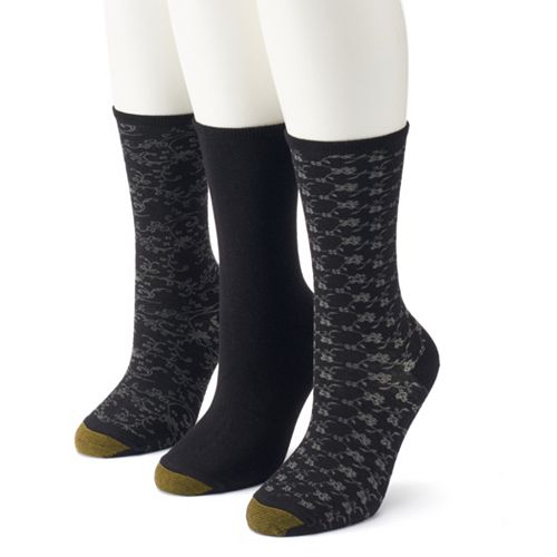 Women's GOLDTOE® 3Pack Floral Crew Socks