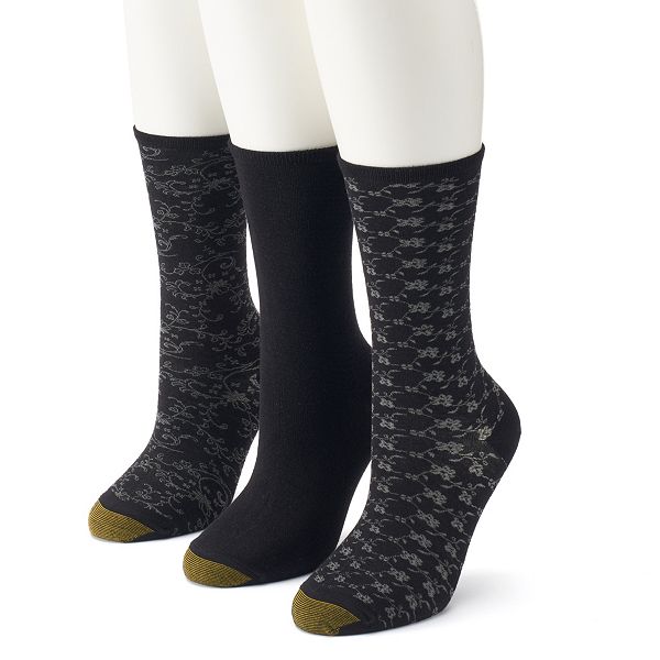 Women's GOLDTOE® 3Pack Floral Crew Socks